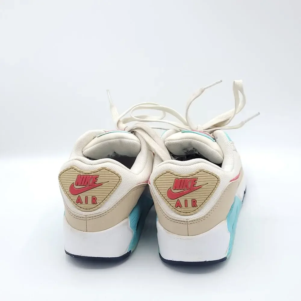 Nike Air Max 90 Sail Gypsy Pink Copa white blue DQ4699-100 women's size 8